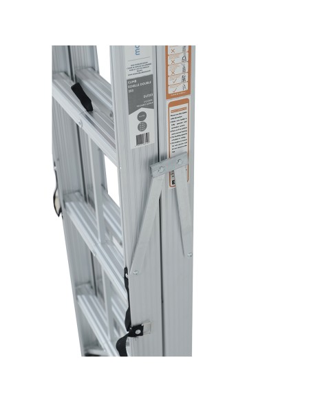 Échelle double pliante aluminium CLIMB – 3, 4 ou 5 marches
