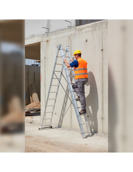 UP Echelle transformable en aluminium coulissant extensible 3 plans