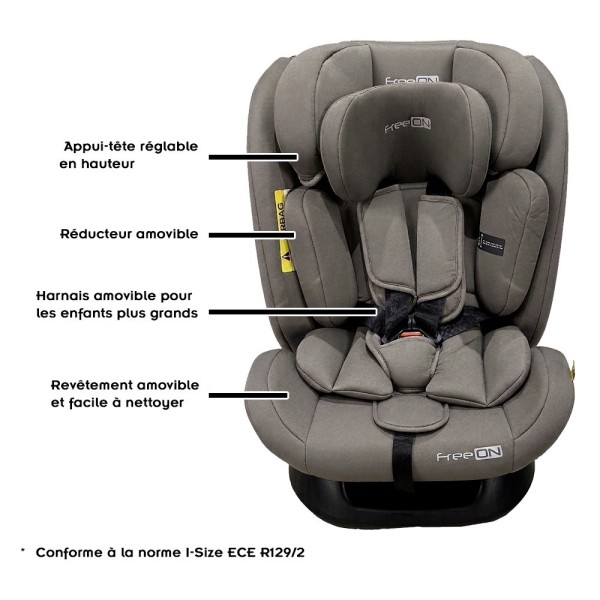 POLLO Siège auto enfant évolutif 40-150 cm i-Size naissance jusqu'à 12 ans