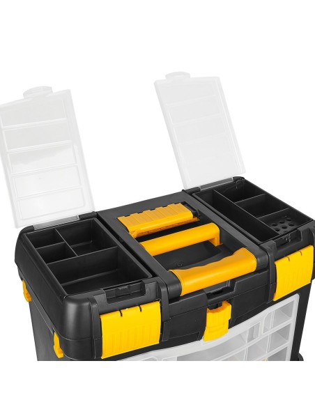 Chariot à outils modulable avec tiroirs et compartiments 3 niveaux