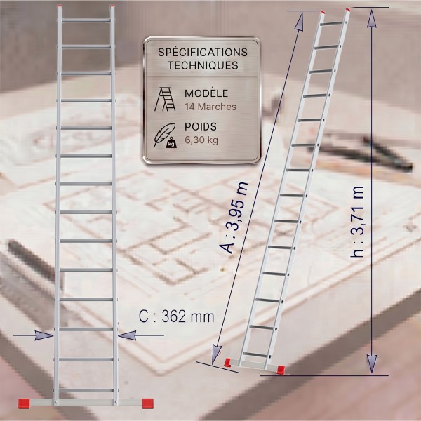 XTRA Echelle en aluminium simple