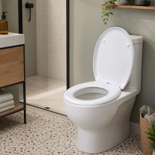 DUN Abattant WC en duroplast hygiénique déclipsable fermeture silencieuse