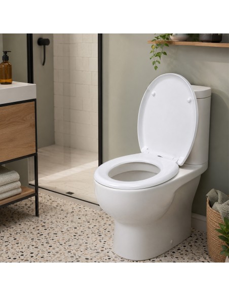 DUN Abattant WC en duroplast hygiénique déclipsable fermeture silencieuse