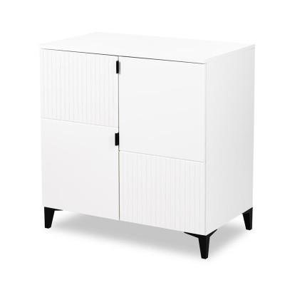 MIA Commode bébé en bois avec étagères 2 portes