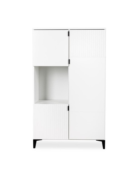 MIA Armoire 3 portes avec étagères et 1 niche
