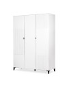 MIA Armoire penderie 3 portes avec étagères pour chambre enfant