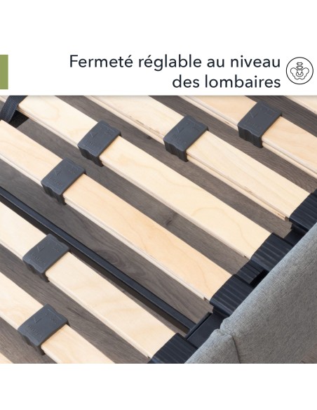 Sommier à lattes résistant avec fermeté réglable pour votre dos