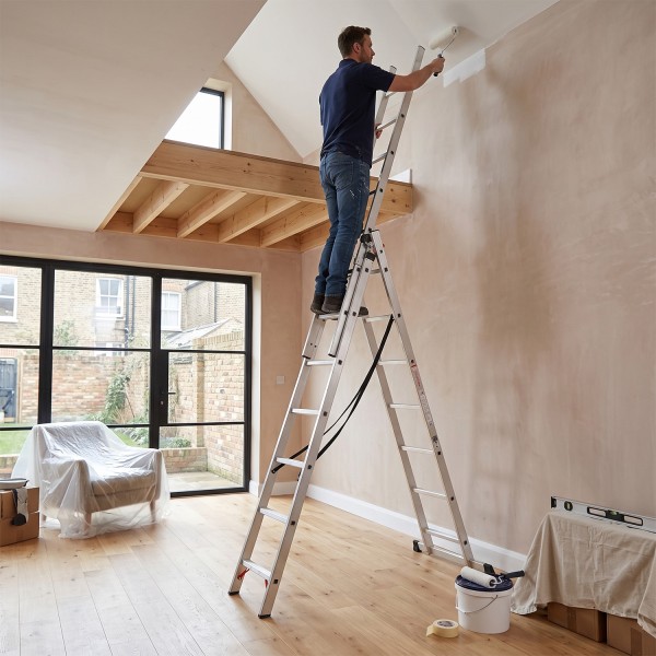 UP Échelle Transformable 3 Plans Aluminium coulissante extensible
