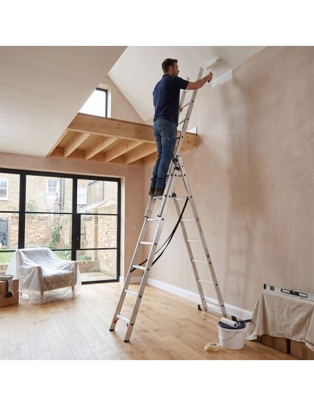 UP Échelle Transformable 3 Plans Aluminium coulissante extensible