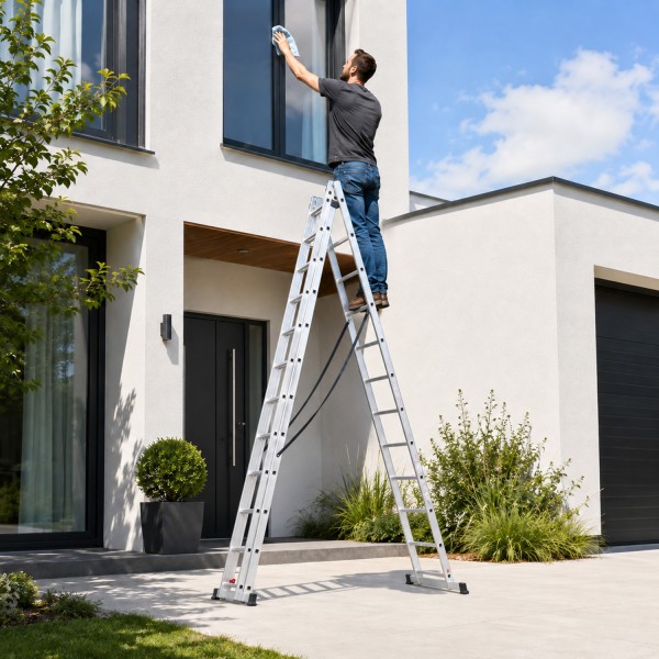 UP Échelle Transformable 3 Plans Aluminium coulissante extensible