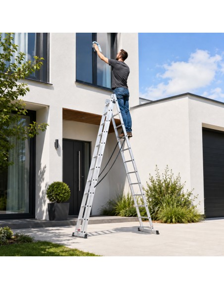 UP Échelle Transformable 3 Plans Aluminium coulissante extensible