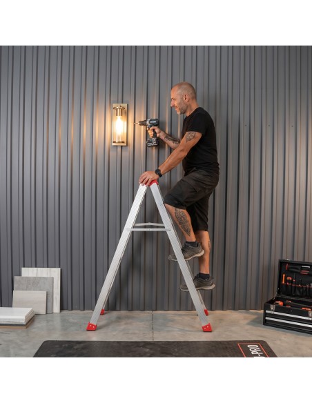 Échelle double pliante aluminium CLIMB – 3, 4 ou 5 marches