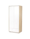 IDA Armoire penderie 2 portes avec étagères et 1 tiroir
