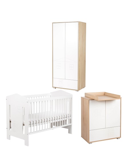 IDA Ensemble bébé armoire, commode et lit