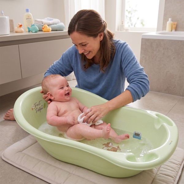 Baignoire bébé avec thermomètre