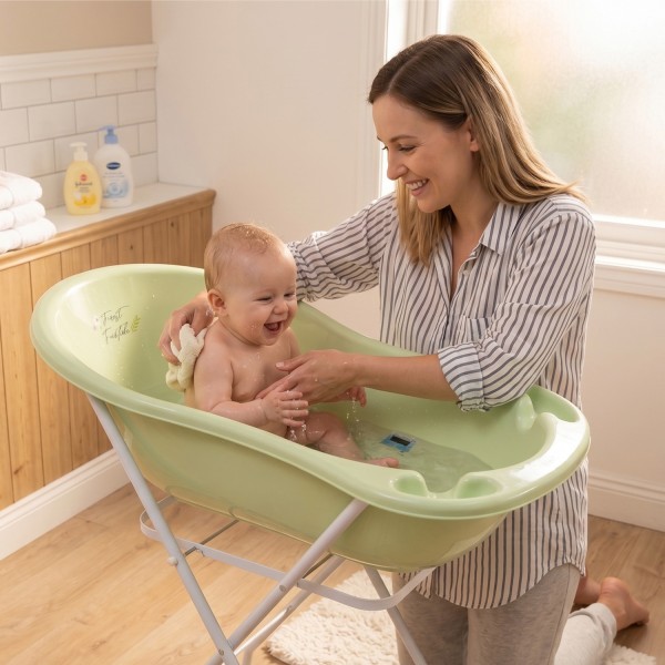 Baignoire bébé avec thermomètre
