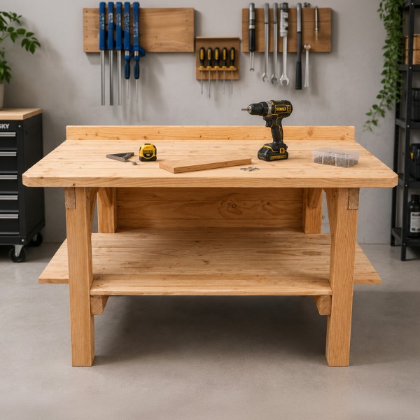 Etabli en bois douglas