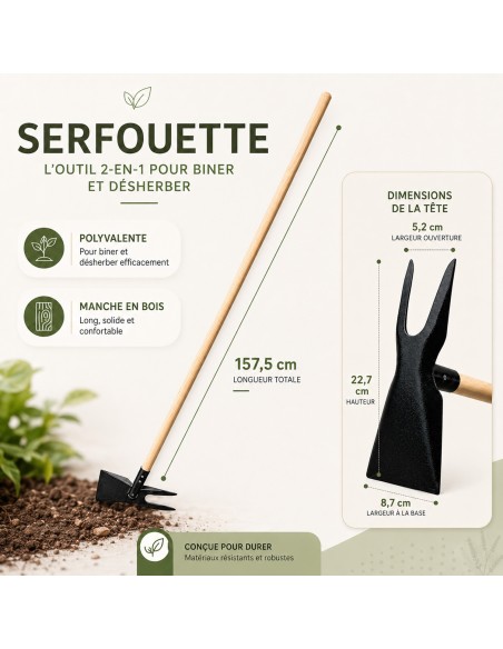 Serfouette panne et fourche
