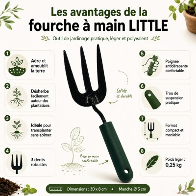 LITTLE Outils de jardinage à main - Fourche 2