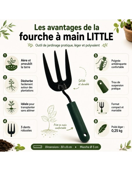 LITTLE Outils de jardinage à main - Fourche