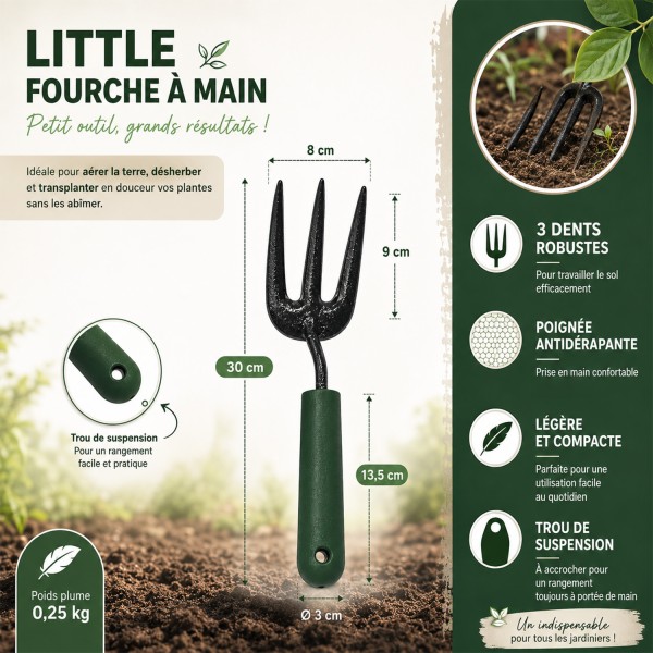 LITTLE Outils de jardinage à main - Fourche