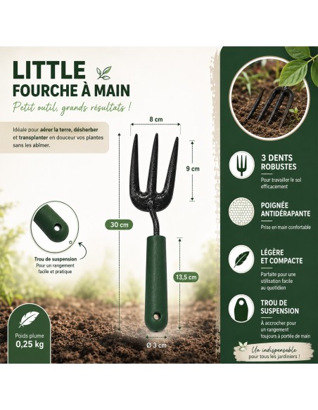 LITTLE Outils de jardinage à main - Fourche