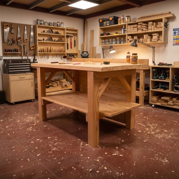 Etabli en bois douglas