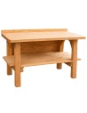Établi livré monté en bois Douglas massif 150 cm avec étagère