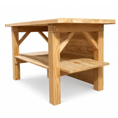 Îlot central de cuisine en Douglas massif 150 cm – livré monté
