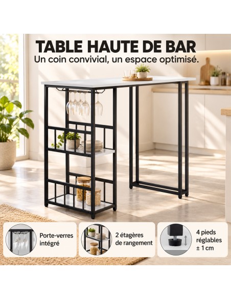 GAVIN Table haute de bar