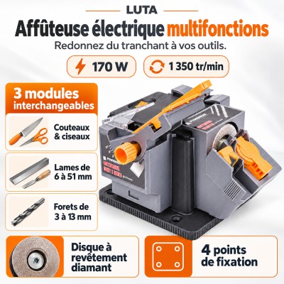Affûteuse électrique multifonctions 170W LUTA pour l'aiguisage d'outils 2