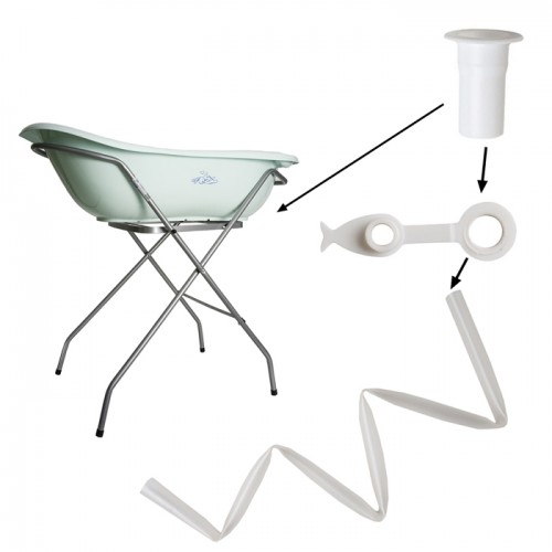 Tuyau et bouchon d'évacuation baignoire bébé 2
