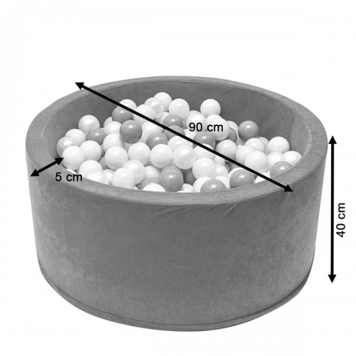 Piscine gris balles bleues 2