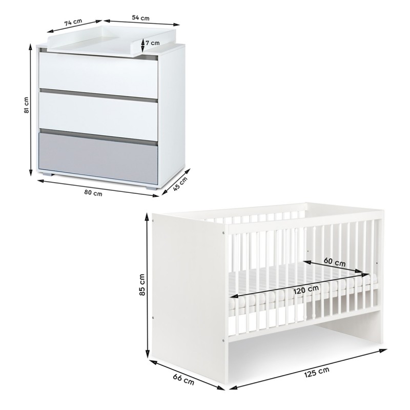 3 barreaux sur un côté sont amovibles